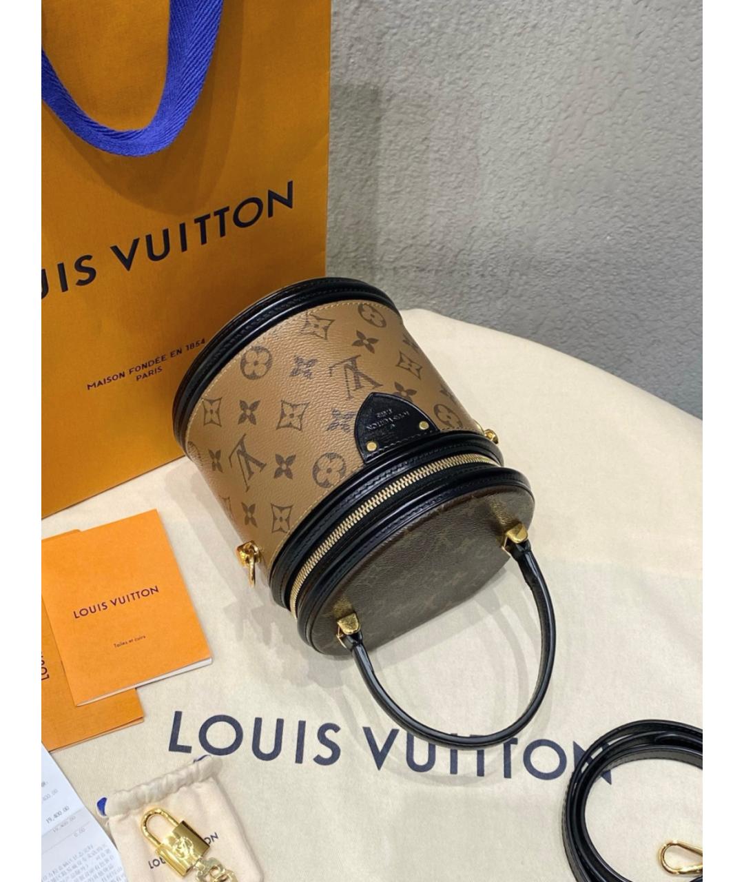 LOUIS VUITTON Коричневая сумка с короткими ручками, фото 7