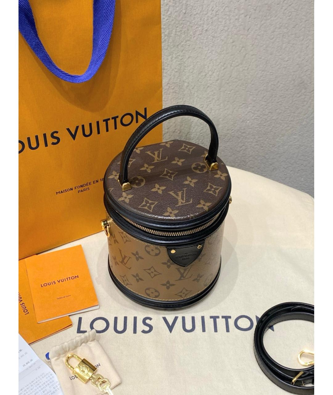 LOUIS VUITTON Коричневая сумка с короткими ручками, фото 6