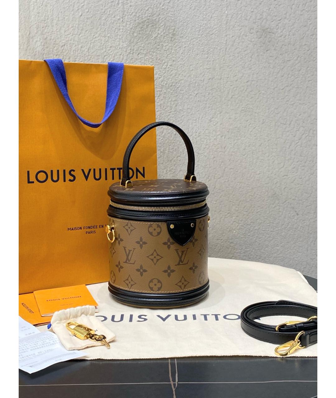 LOUIS VUITTON Коричневая сумка с короткими ручками, фото 2