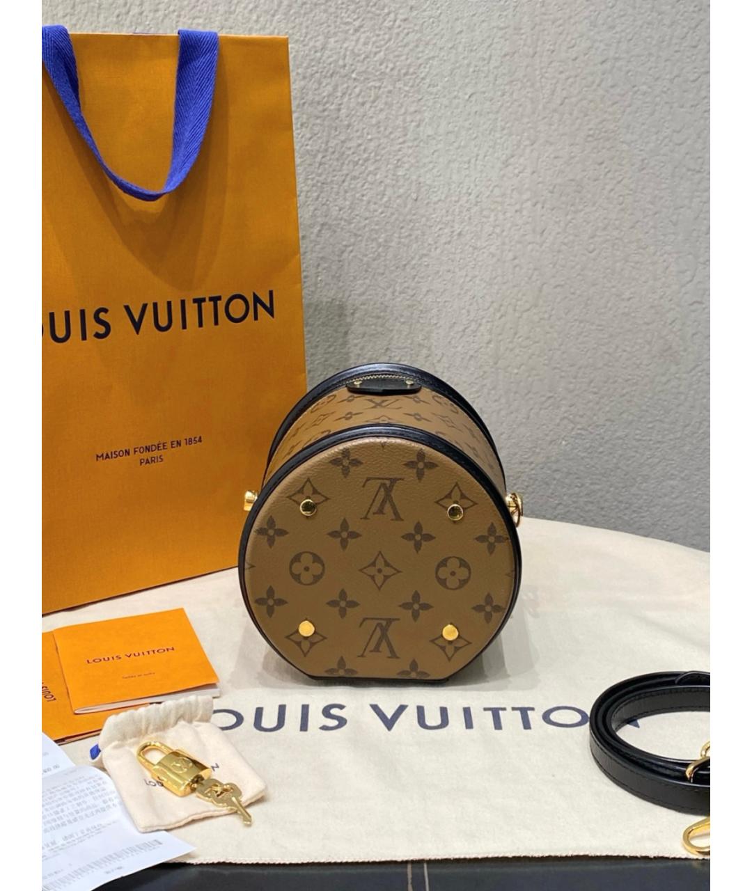 LOUIS VUITTON Коричневая сумка с короткими ручками, фото 8