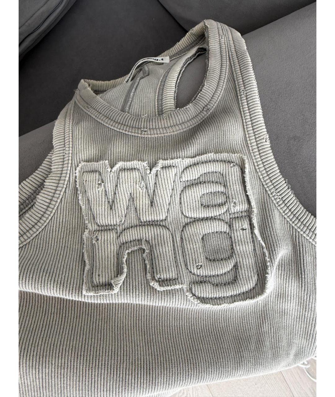 ALEXANDER WANG Серое хлопковое платье, фото 4