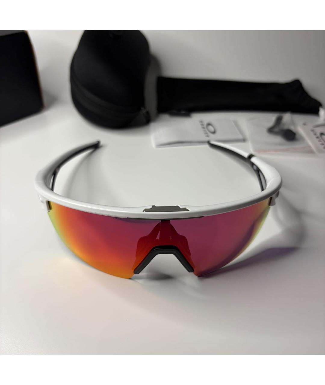 OAKLEY Белые пластиковые солнцезащитные очки, фото 5