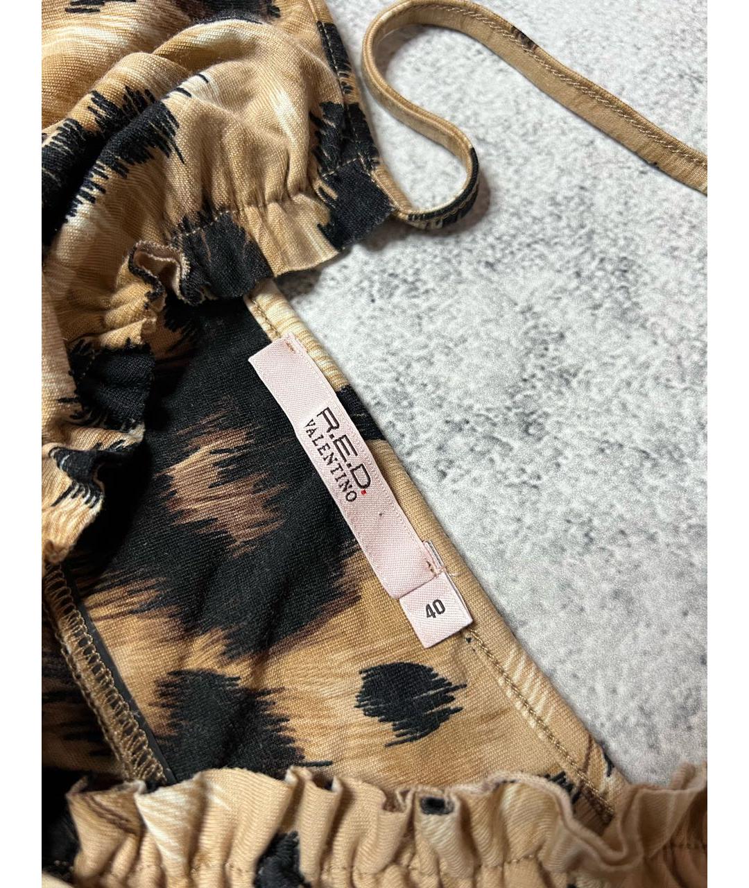 RED VALENTINO Коричневая шерстяная майка, фото 6