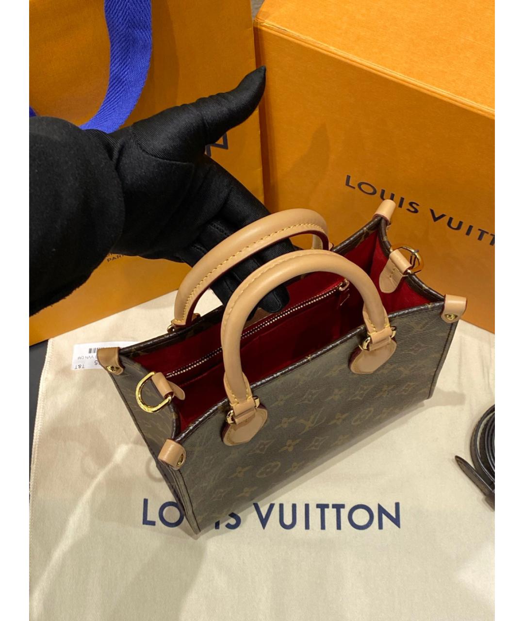 LOUIS VUITTON Коричневая сумка с короткими ручками, фото 6