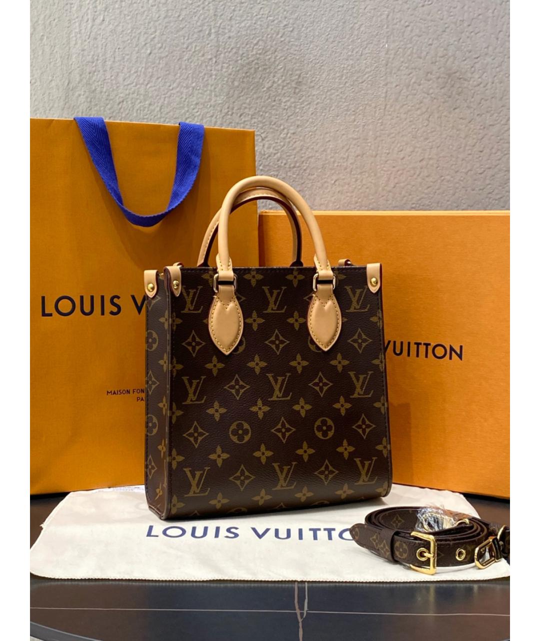 LOUIS VUITTON Коричневая сумка с короткими ручками, фото 2