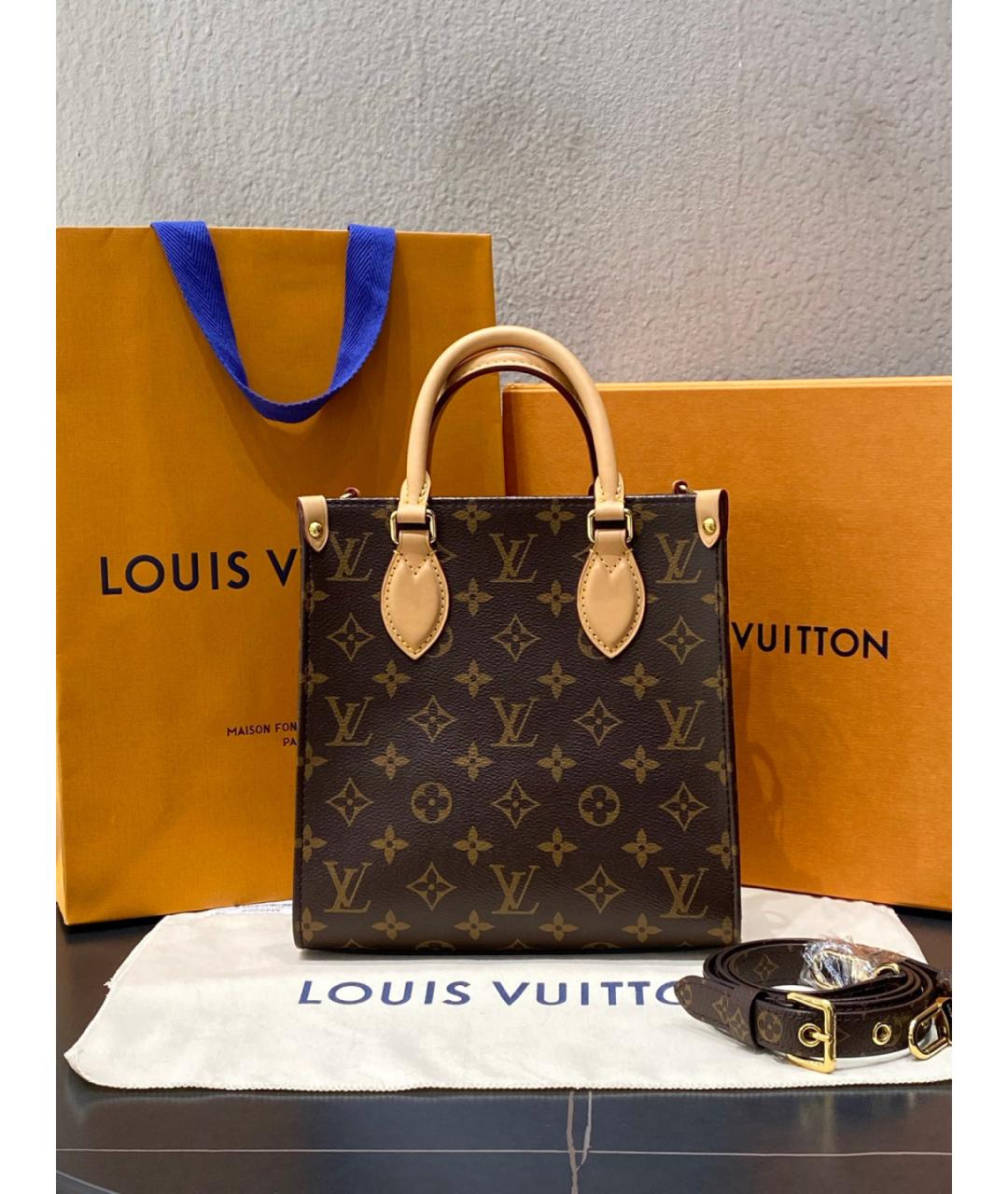 LOUIS VUITTON Коричневая сумка с короткими ручками, фото 8