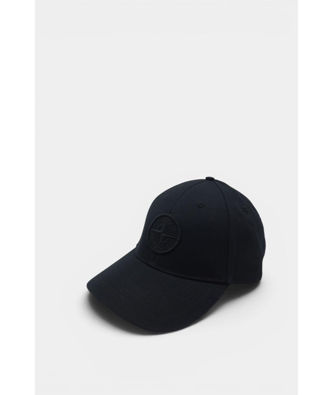 STONE ISLAND Черная хлопковая кепка/бейсболка, фото 1