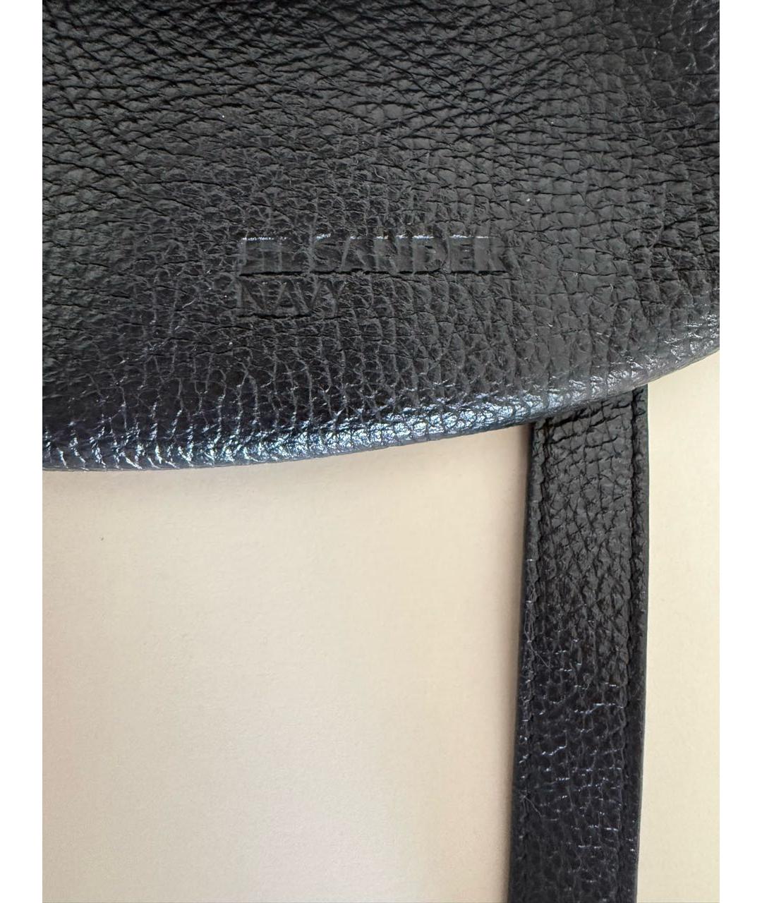 JIL SANDER Черный кожаный рюкзак, фото 2