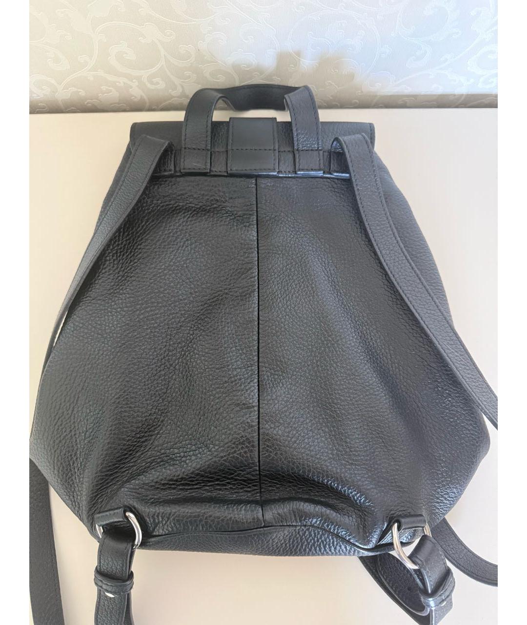 JIL SANDER Черный кожаный рюкзак, фото 5