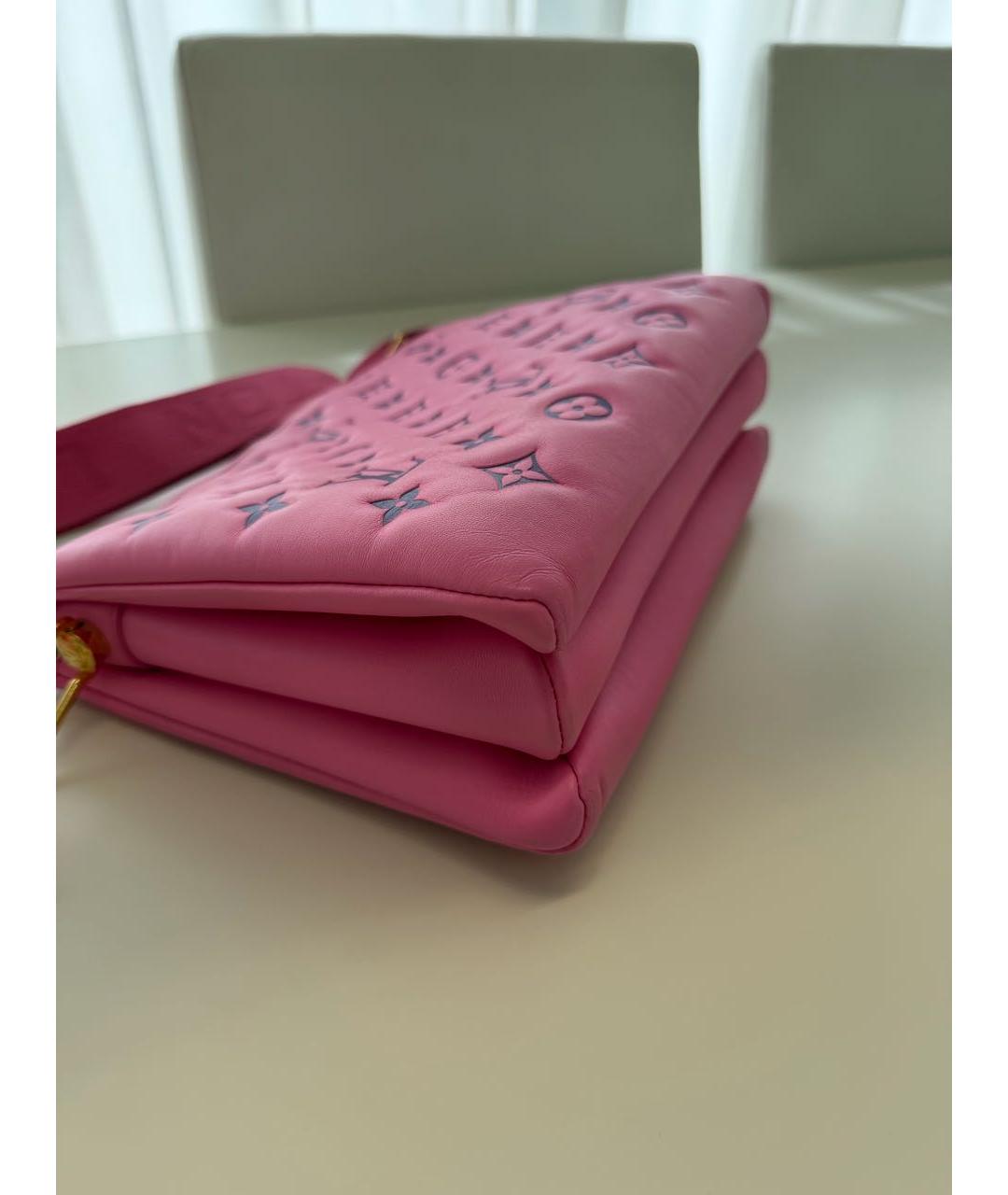 LOUIS VUITTON Розовая кожаная сумка через плечо, фото 7