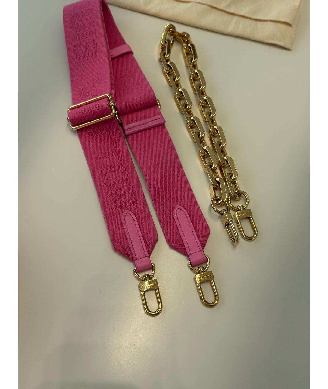 LOUIS VUITTON Розовая кожаная сумка через плечо, фото 5