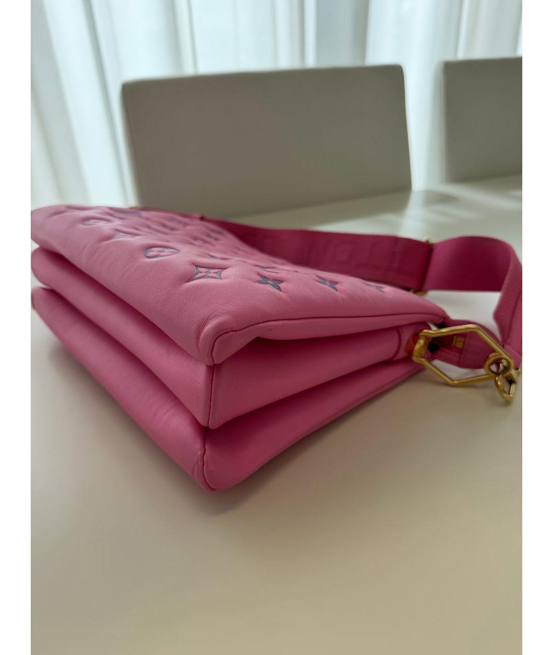 LOUIS VUITTON Розовая кожаная сумка через плечо, фото 8