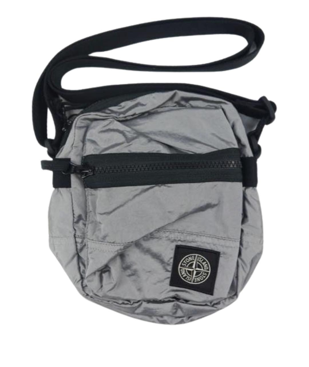 STONE ISLAND Серебряная сумка на плечо, фото 1