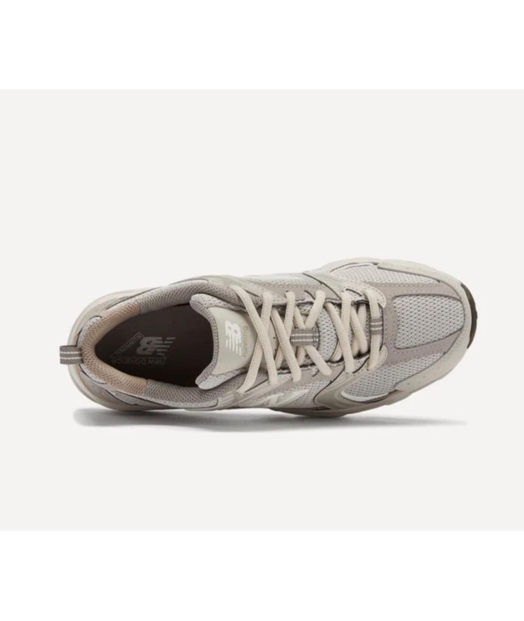 NEW BALANCE Бежевые текстильные низкие кроссовки / кеды, фото 3