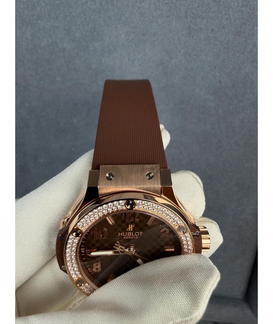 HUBLOT Коричневые часы из розового золота, фото 6