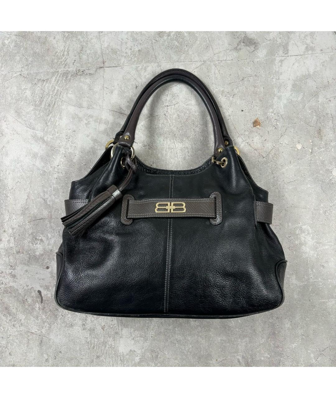 BALENCIAGA Черная кожаная сумка с короткими ручками, фото 9