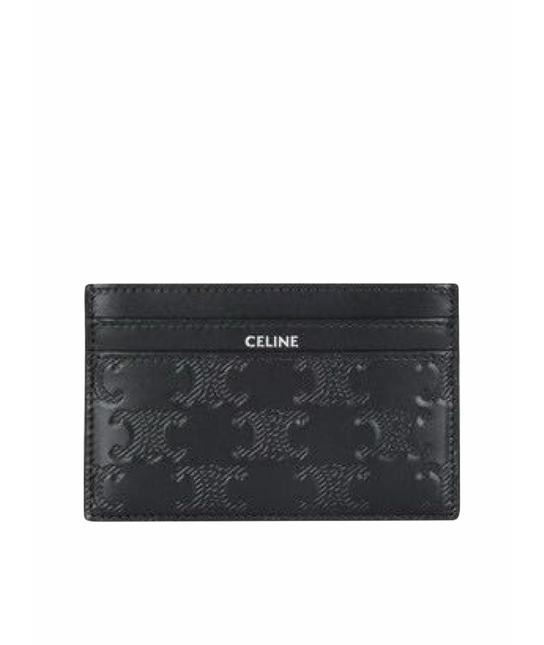 CELINE Черный кожаный кардхолдер, фото 1