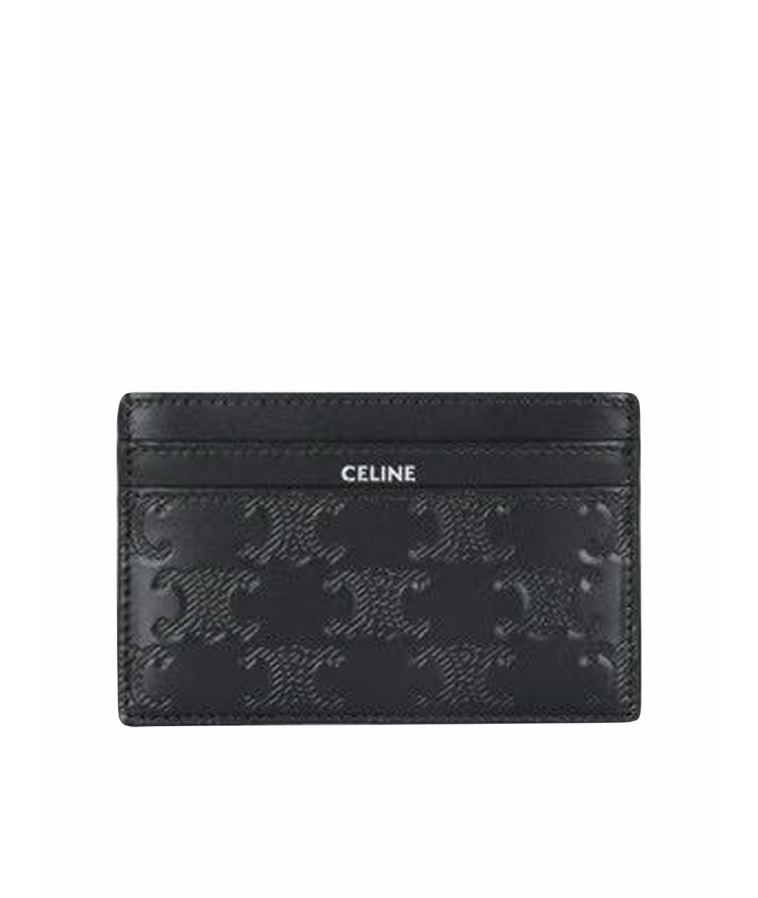 CELINE Черный кожаный кардхолдер, фото 3