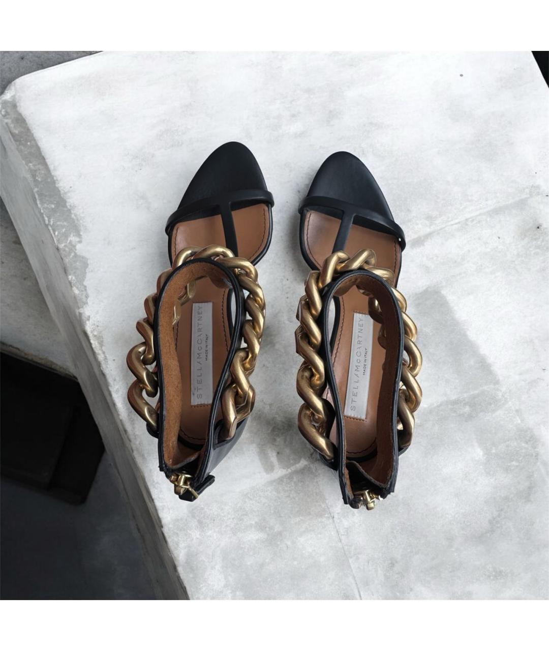 STELLA MCCARTNEY Черные босоножки из искусственной кожи, фото 5
