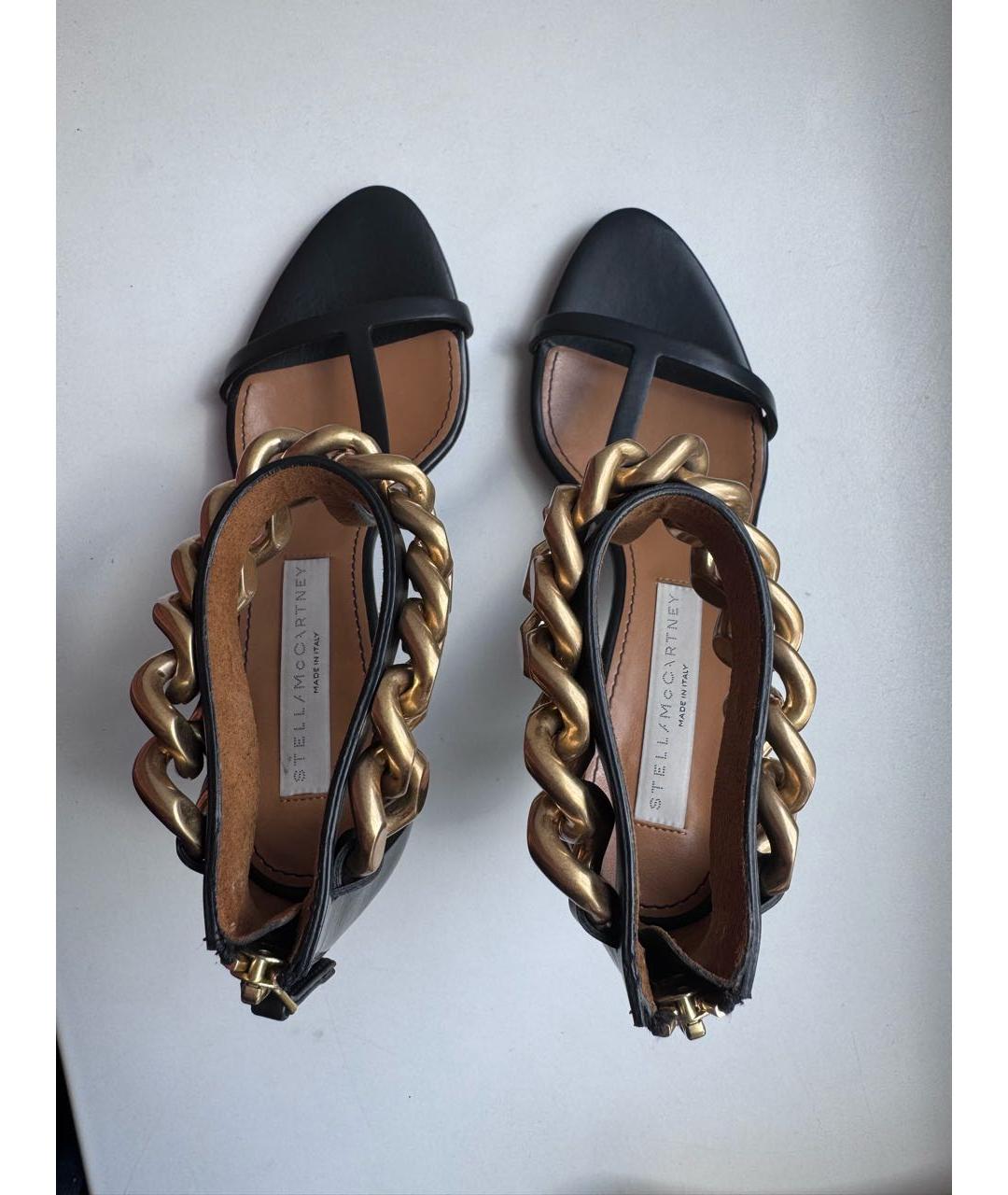 STELLA MCCARTNEY Черные босоножки из искусственной кожи, фото 3
