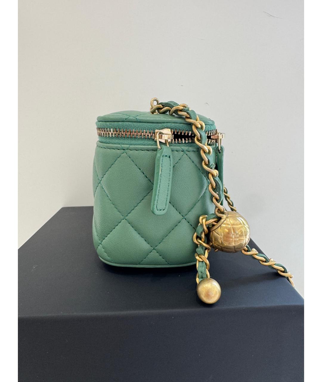 CHANEL Зеленая кожаная сумка через плечо, фото 3