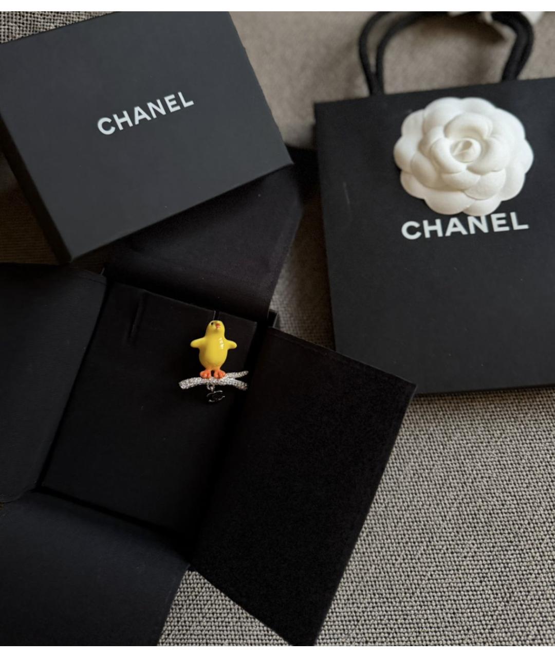 CHANEL Желтая булавка / брошь, фото 2