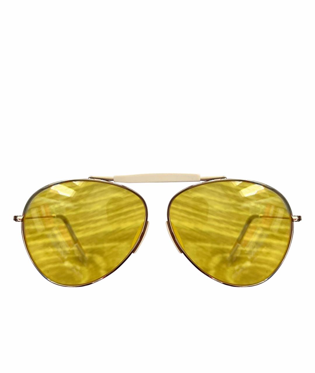 ACNE STUDIOS Золотые металлические солнцезащитные очки, фото 1