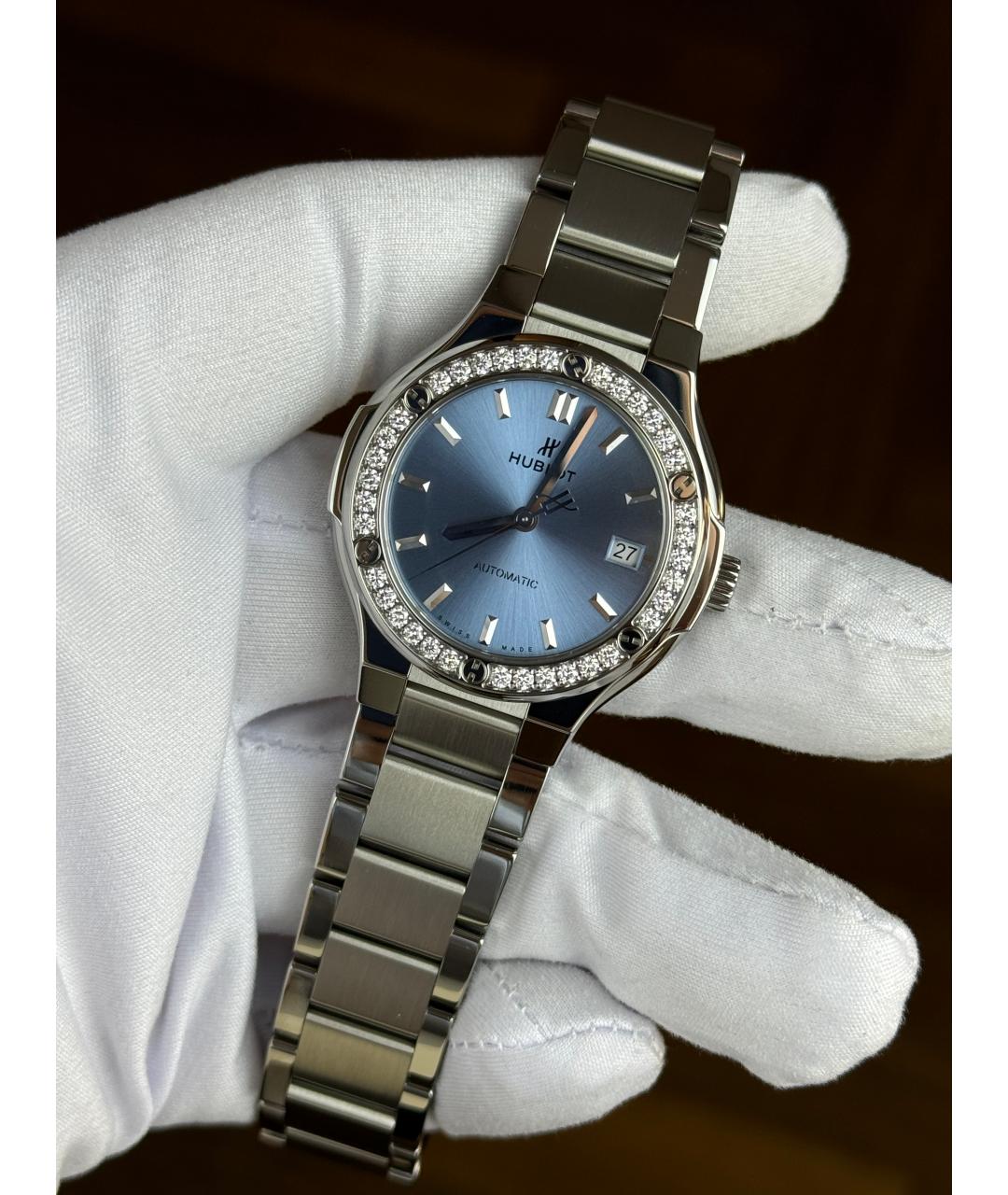 HUBLOT Голубые часы, фото 3