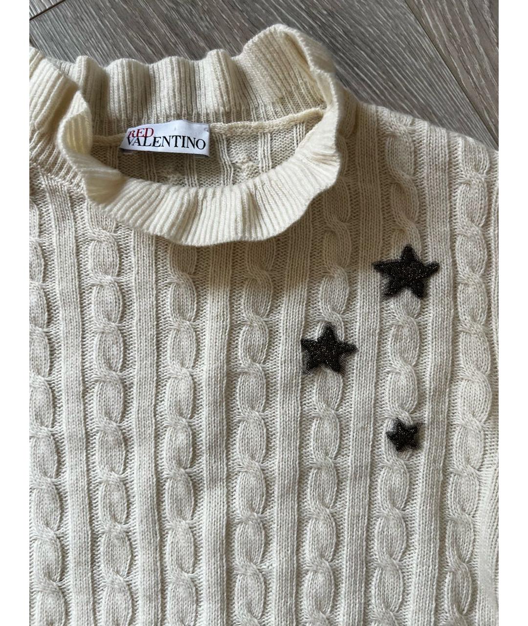 RED VALENTINO Бежевый вискозный джемпер / свитер, фото 4