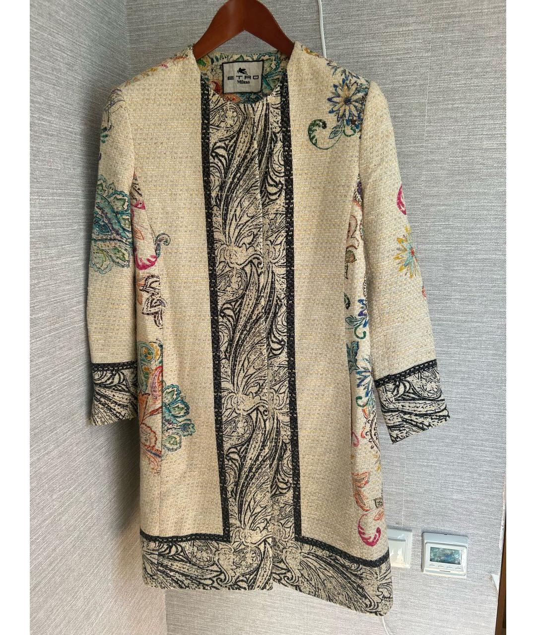 ETRO Бежевое хлопковое пальто, фото 9