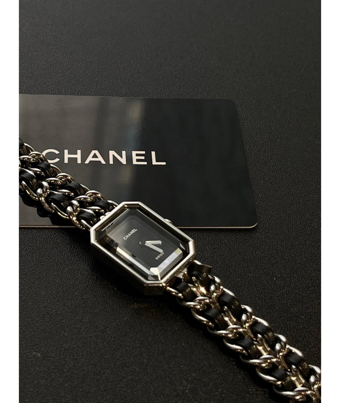 CHANEL Черные металлические часы, фото 2