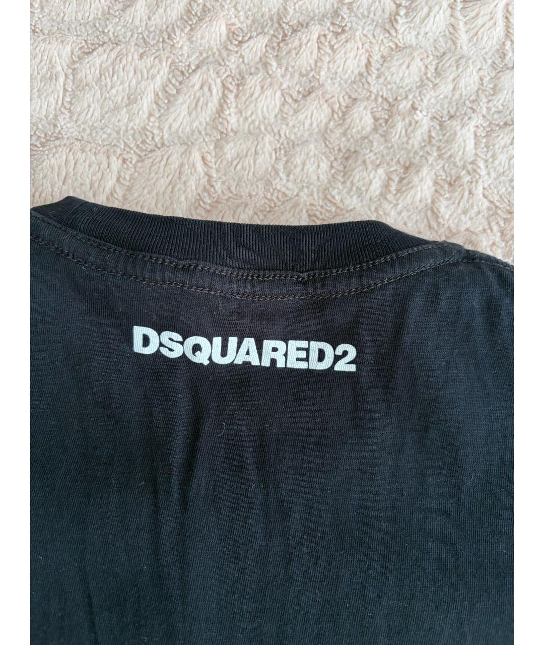 DSQUARED2 Черная хлопковая футболка, фото 2
