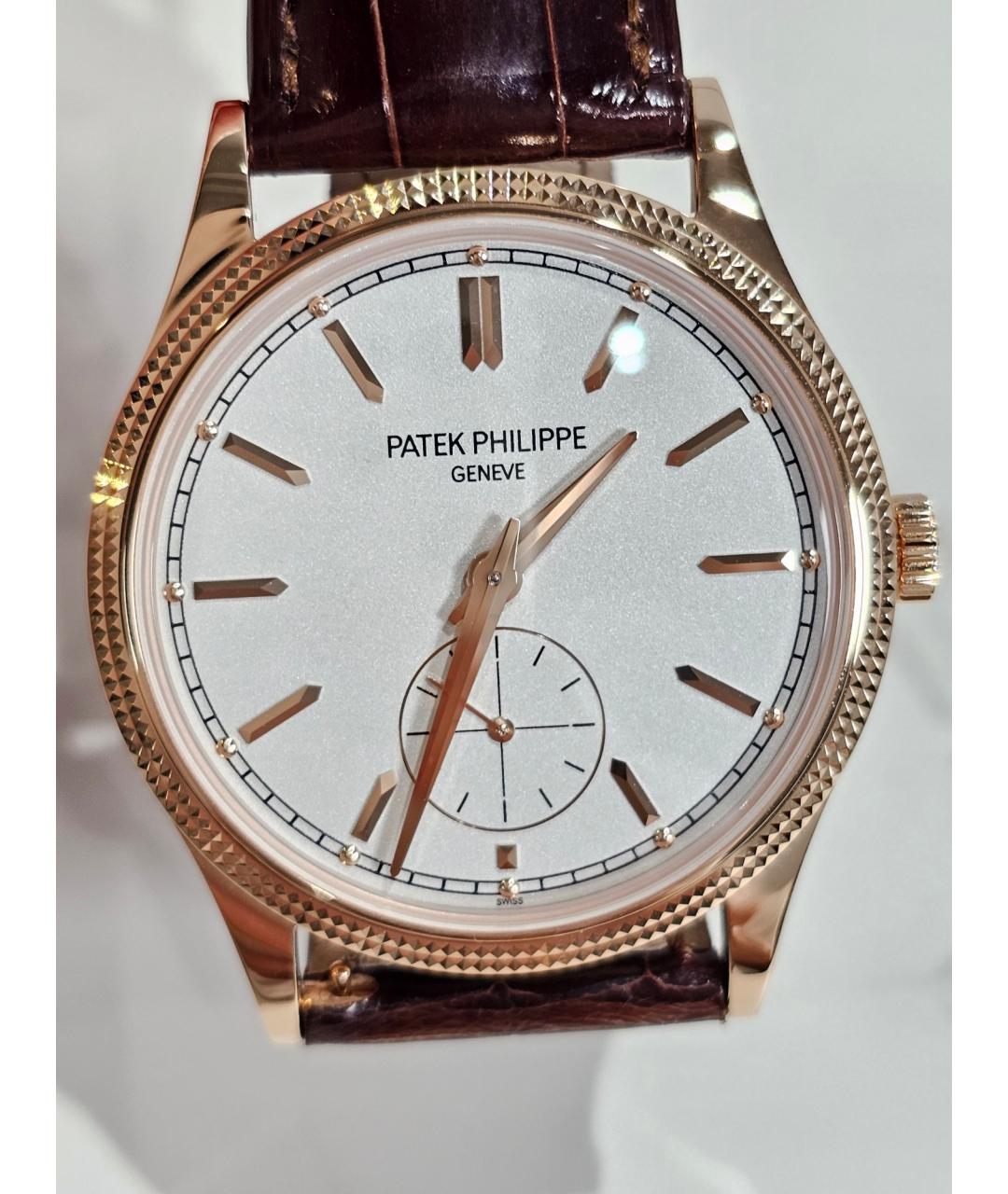 PATEK PHILIPPE Белые часы из розового золота, фото 3