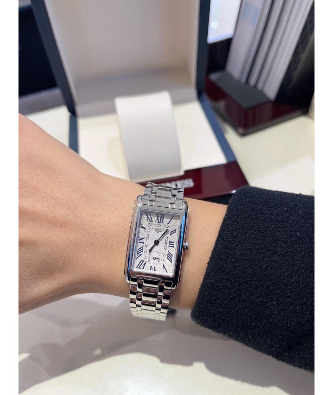 LONGINES Белые металлические часы, фото 5