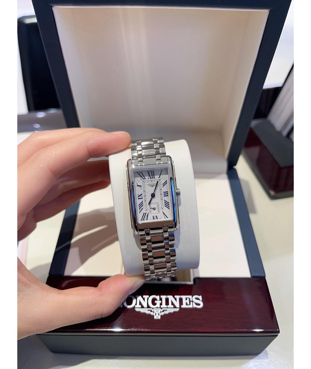 LONGINES Белые металлические часы, фото 6