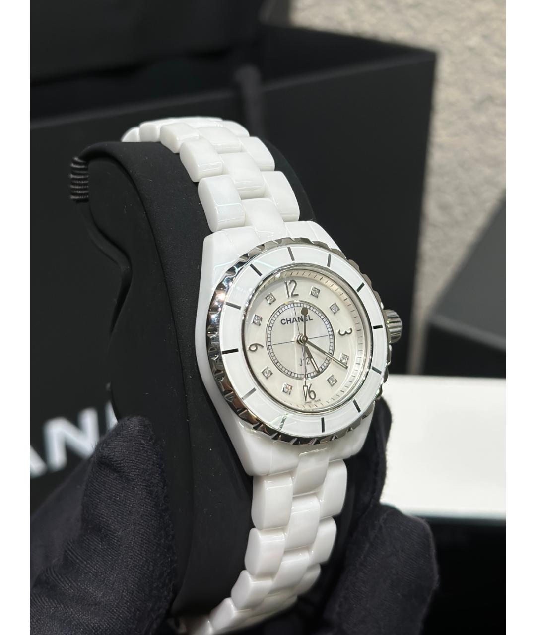 CHANEL Белые керамические часы, фото 4