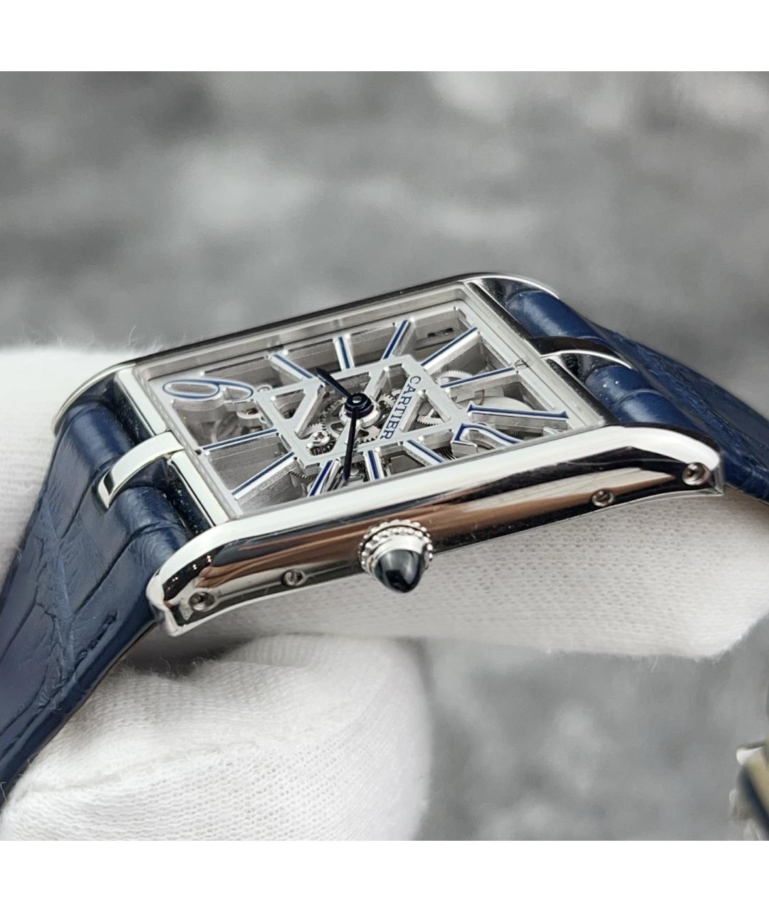 CARTIER Серебряные платиновые часы, фото 3