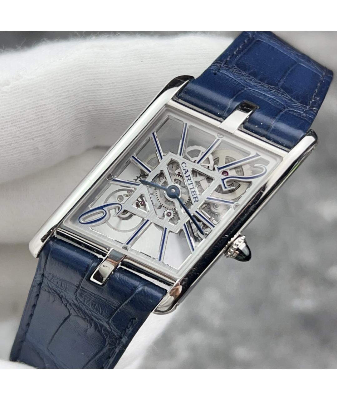 CARTIER Серебряные платиновые часы, фото 2