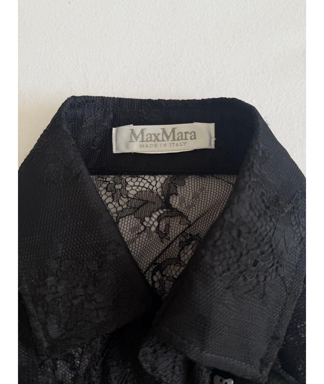 MAX MARA Черная кружевная блузы, фото 2
