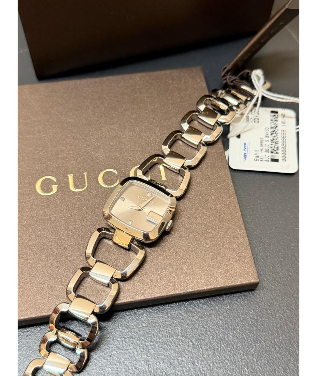 GUCCI Золотые металлические часы, фото 6