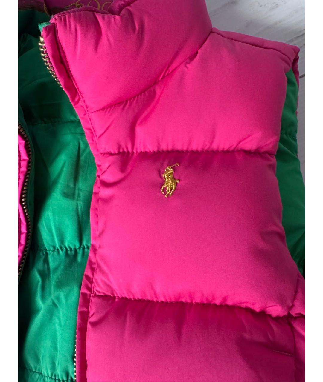 RALPH LAUREN Фуксия полиэстеровый жакет / жилет, фото 4