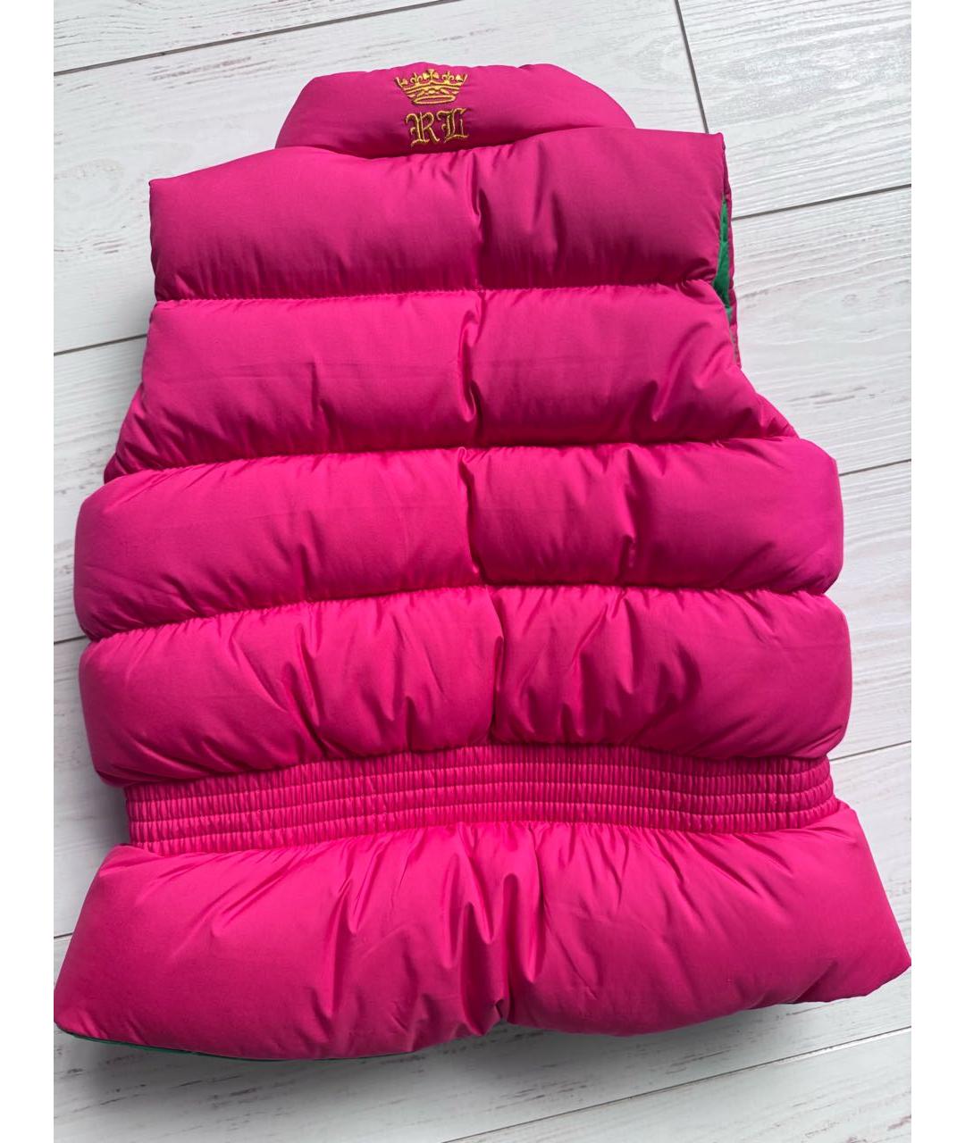 RALPH LAUREN Фуксия полиэстеровый жакет / жилет, фото 2