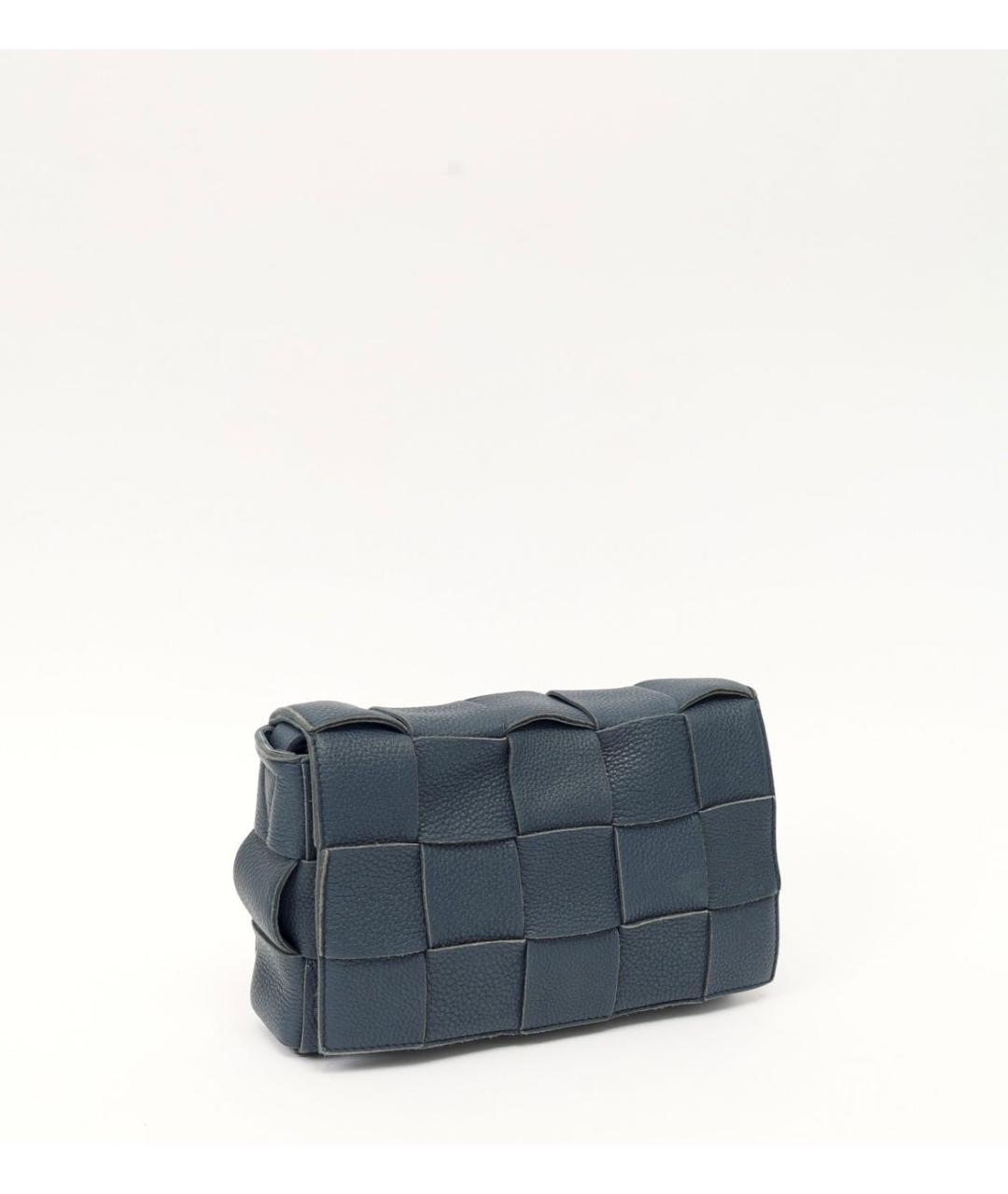BOTTEGA VENETA Темно-синяя кожаная сумка через плечо, фото 2