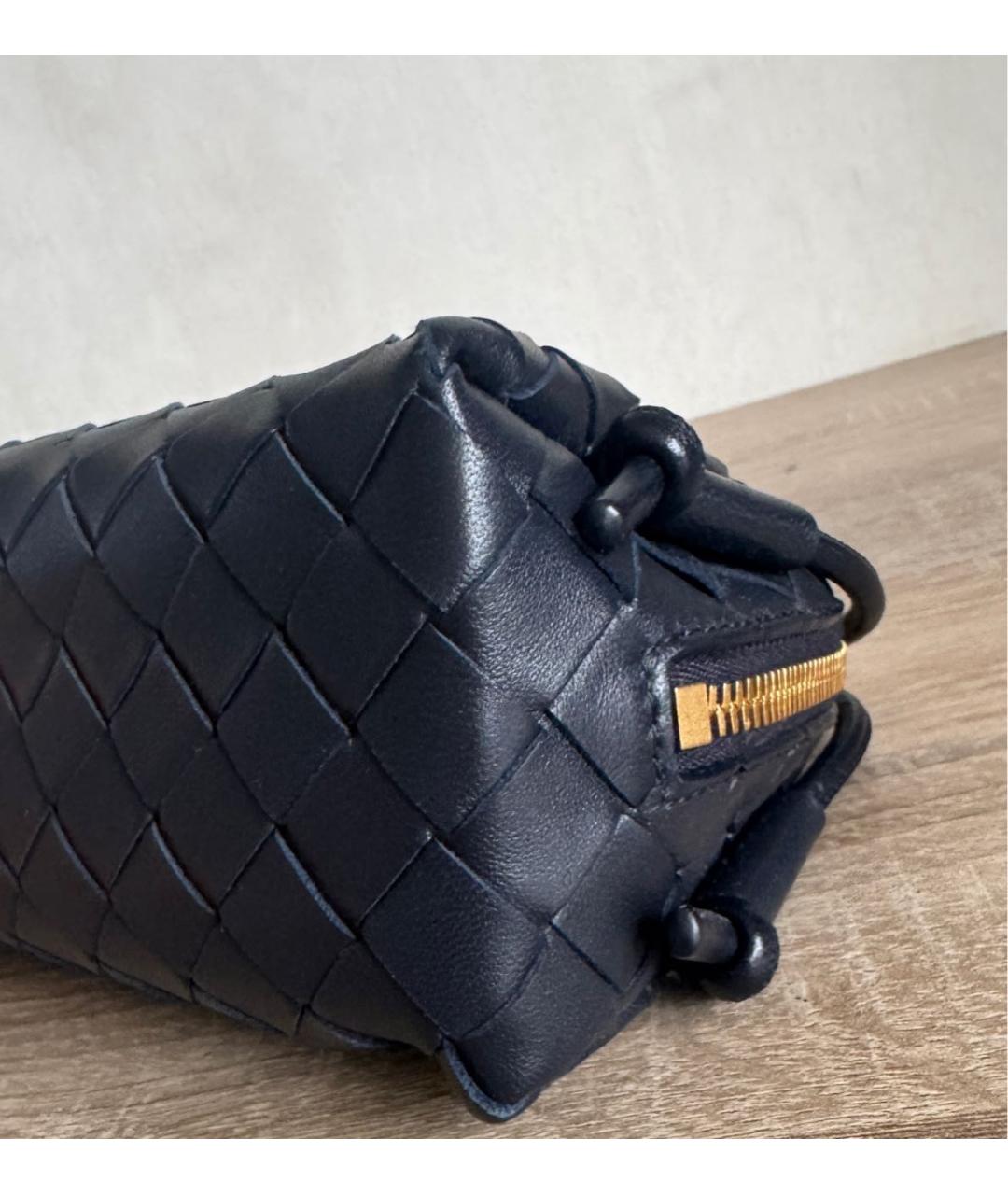 BOTTEGA VENETA Черная кожаная сумка через плечо, фото 4