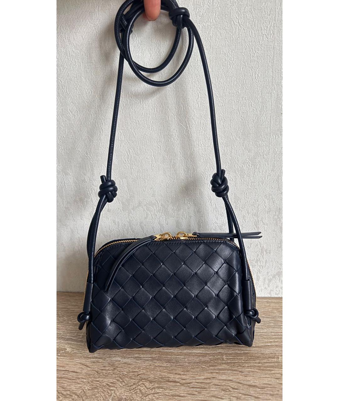BOTTEGA VENETA Черная кожаная сумка через плечо, фото 2