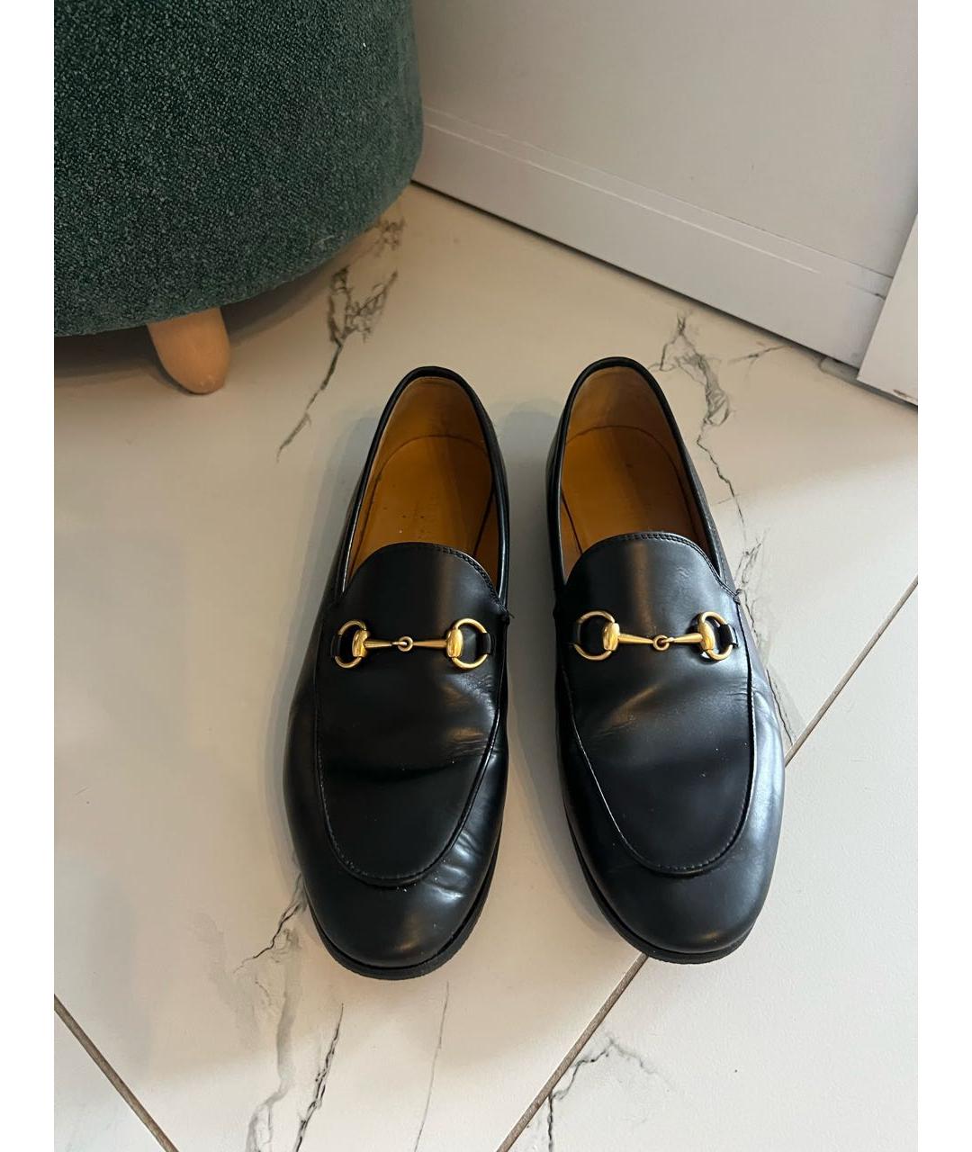 GUCCI Черные кожаные лоферы, фото 2