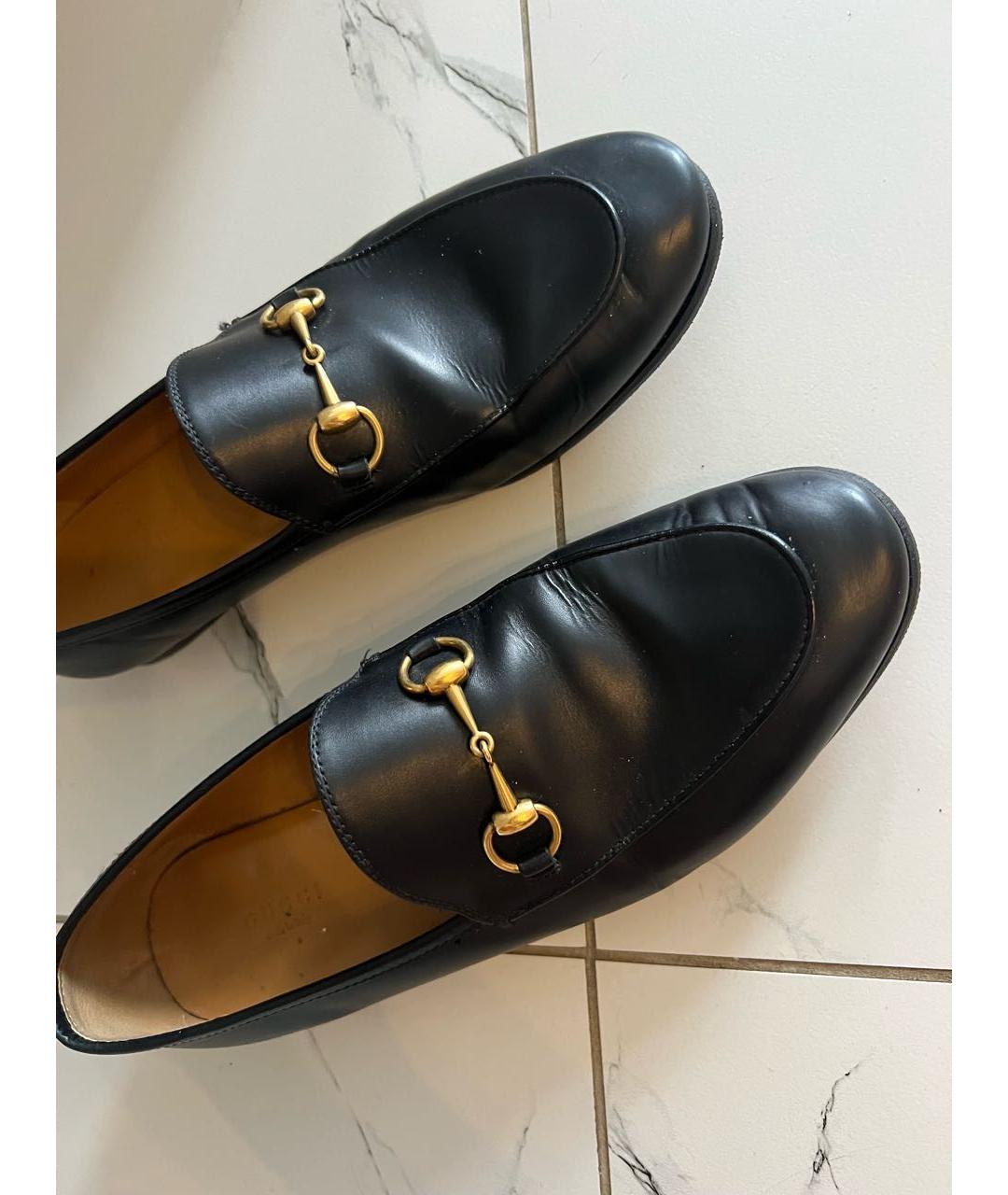 GUCCI Черные кожаные лоферы, фото 3