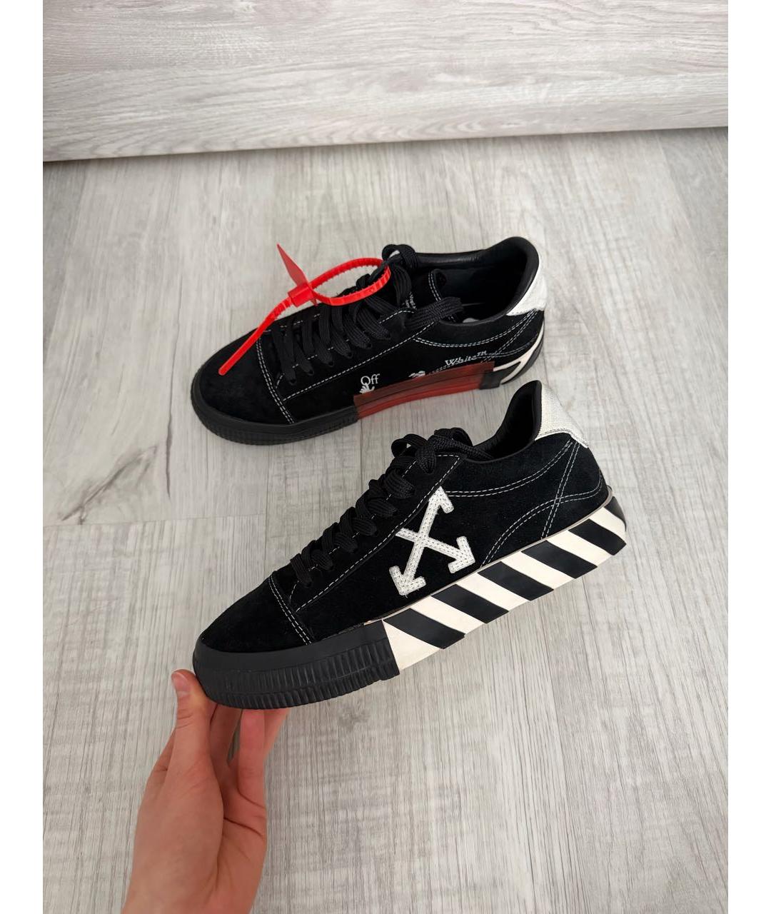OFF-WHITE Черные замшевые кеды, фото 5