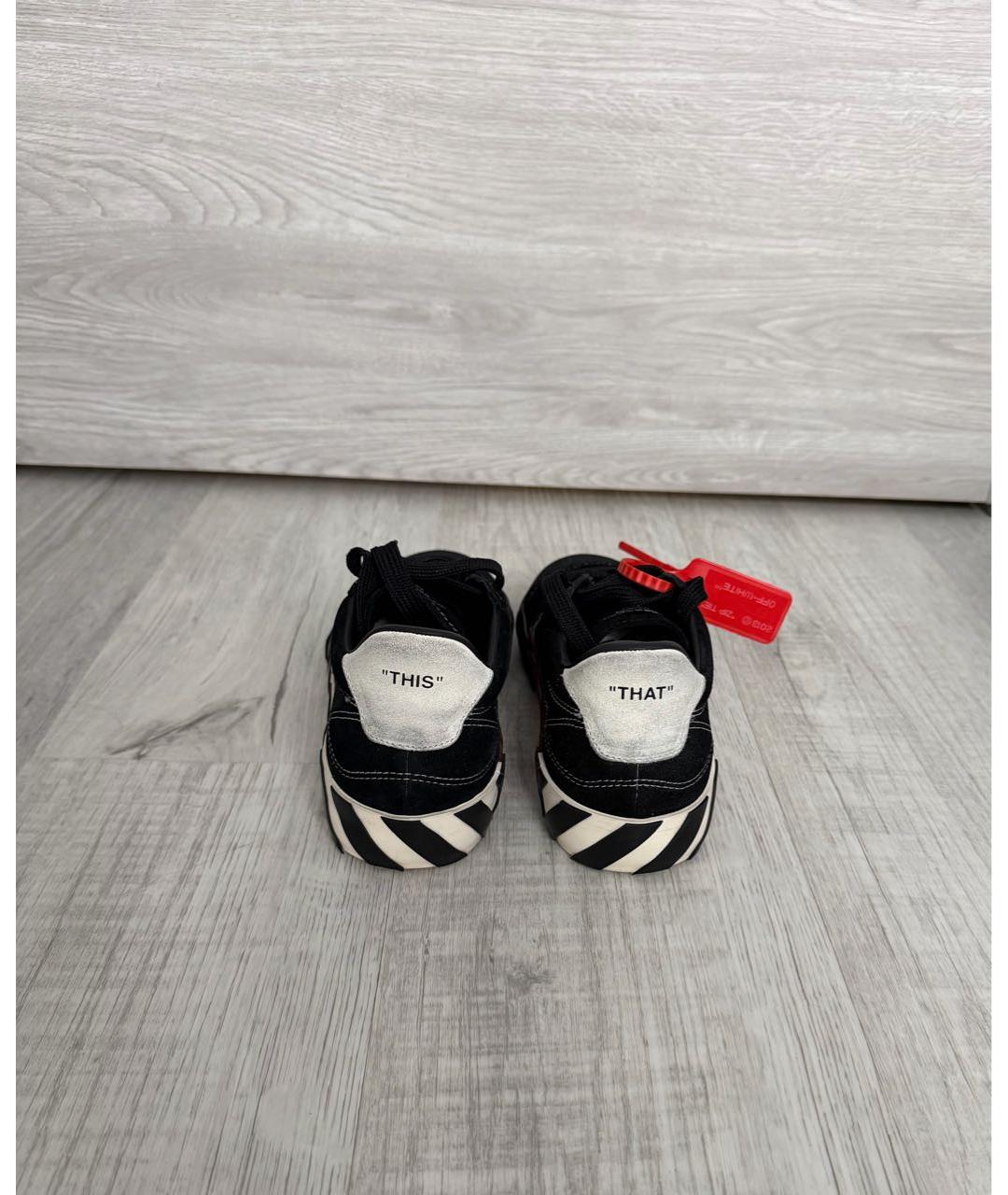 OFF-WHITE Черные замшевые кеды, фото 4