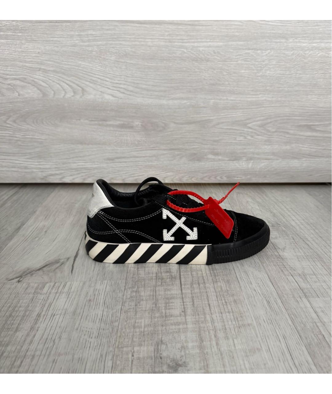 OFF-WHITE Черные замшевые кеды, фото 9